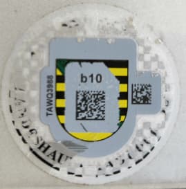 Freigelegter 3-stelliger Sicherheitscode